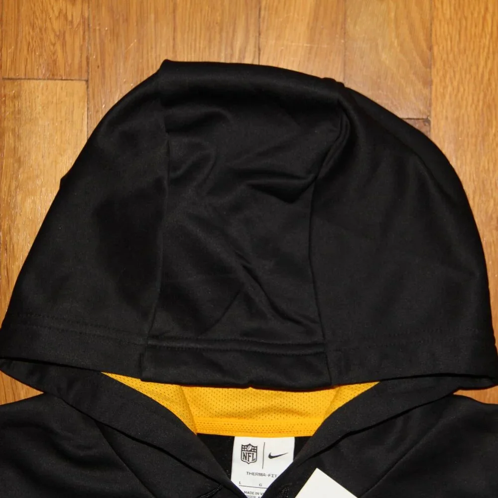 Nike Pittsburgh Steelers Therma-Fit Sideline On Field Hoodie Mens L Black Gold